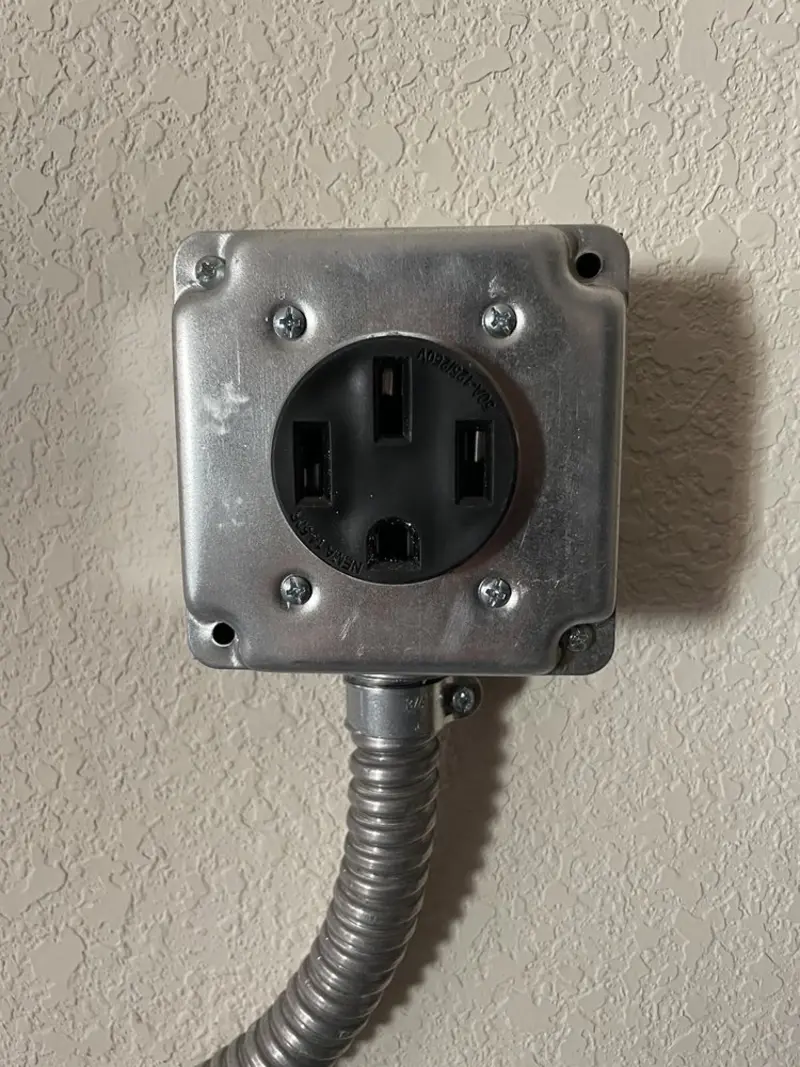 NEMA 14-50 outlet installed for Smart Home Electrical in Elizabeth City
